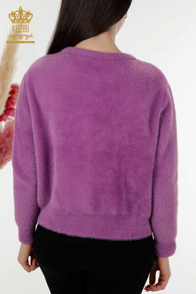 Cardigan cu ridicata pentru femei Angora Dark Lilac - 19099 | KAZEE - 6