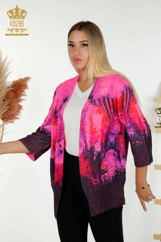 Cardigan cu ridicata pentru femei Angora Digital - 30345 | KAZEE