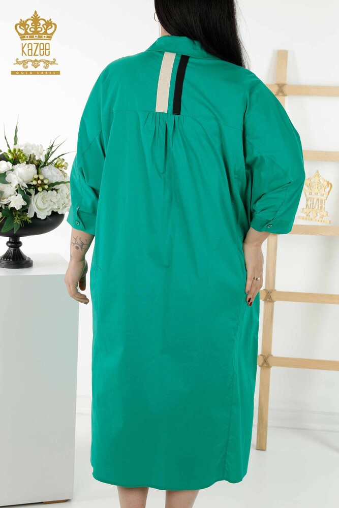 Rochie de dama cu ridicata cu dungi verde - 20380 | KAZEE - 8