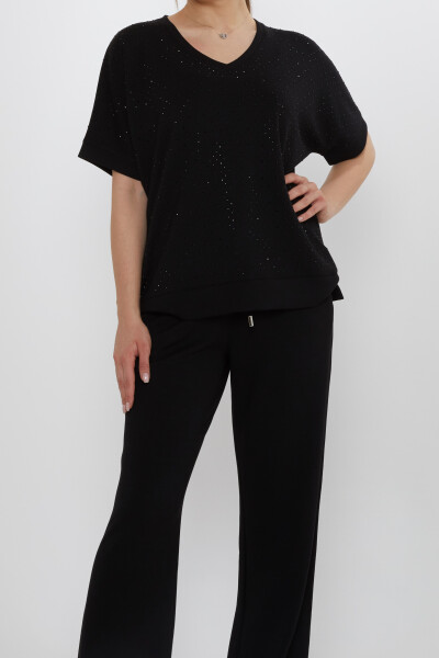 Ensemble Survêtement Stone Brodé Noir - 17867 | KAZEE (Lot de 3 L-XL-2XL) - 3
