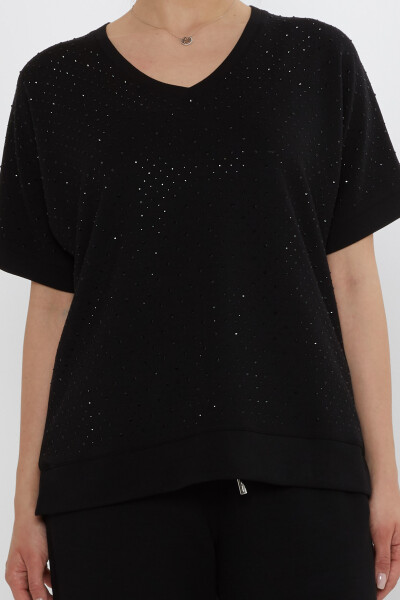 Ensemble Survêtement Stone Brodé Noir - 17867 | KAZEE (Lot de 3 L-XL-2XL) - 4