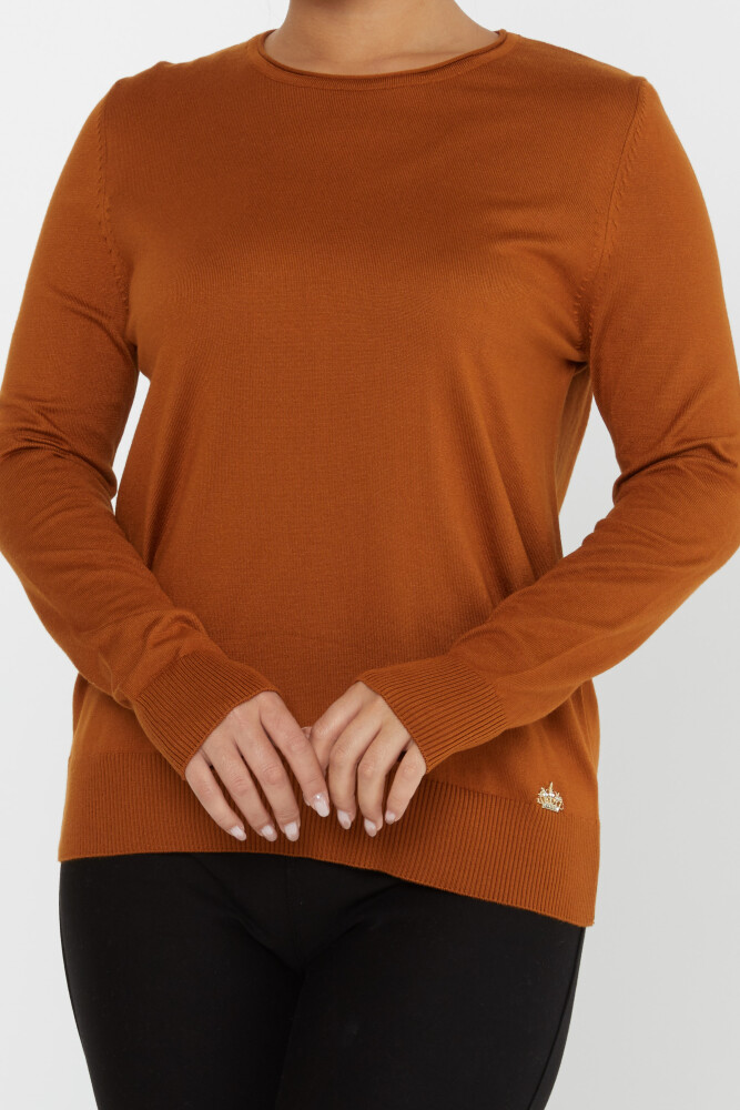 ژاکت بافتنی بیسیک یقه برنزه - 30899 | KAZEE (مجموعه 4 عددی L-XL-2XL 3XL) - 3