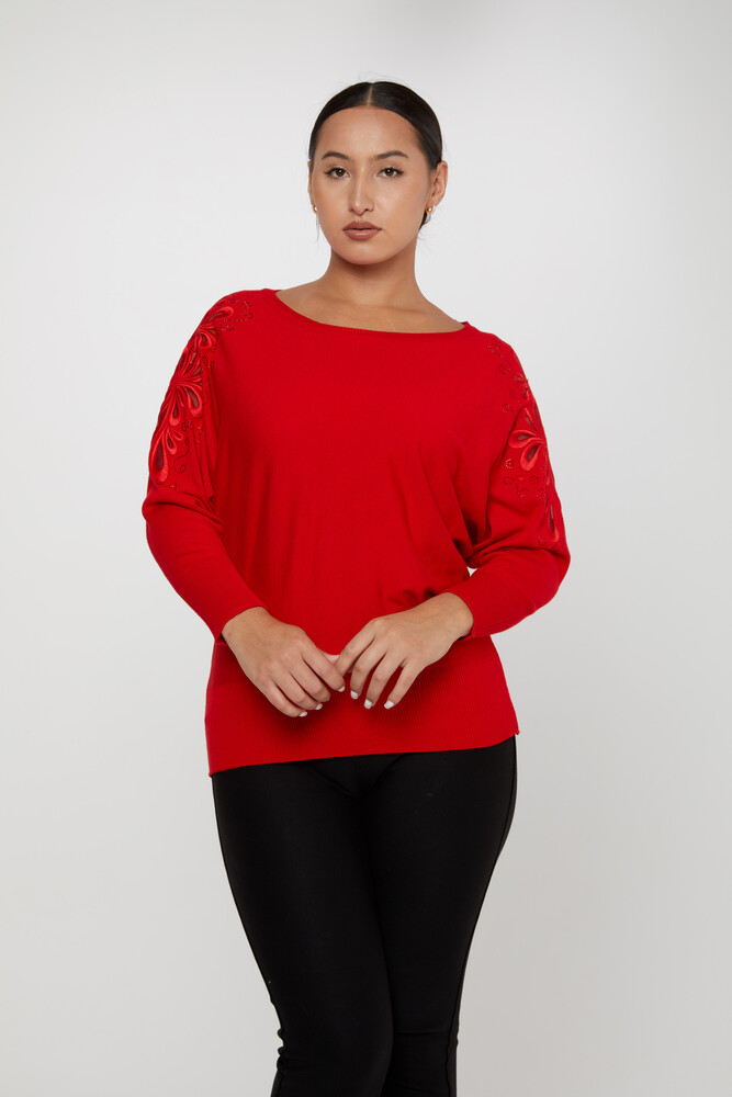 ژاکت بافتنی شانه سنگی با جزئیات - 30931 | KAZEE (مجموعه 4 M-L-XL-2XL) - 1