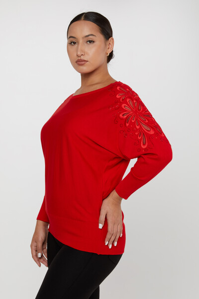 ژاکت بافتنی شانه سنگی با جزئیات - 30931 | KAZEE (مجموعه 4 M-L-XL-2XL) - 2