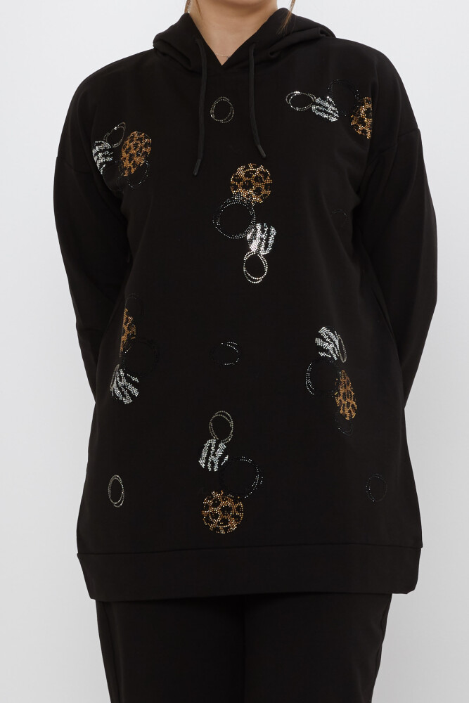 ست لباس ورزشی مشکی طرح دار سنگی - 17898 | KAZEE (ست 3 M-L-XL) - 4