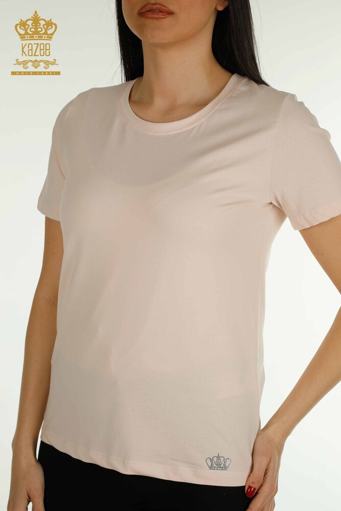 Großhandel Damen Bluse - Basic - Hellpuder - 79562 | KAZEE - 2