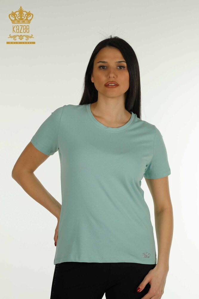 Großhandel Damen Bluse - Basic - Mint - 79562 | KAZEE - 1