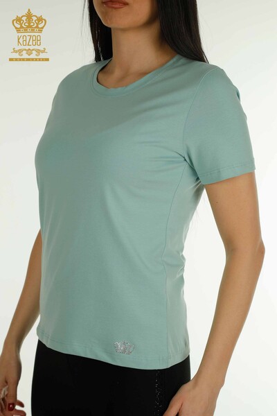 Großhandel Damen Bluse - Basic - Mint - 79562 | KAZEE - 2