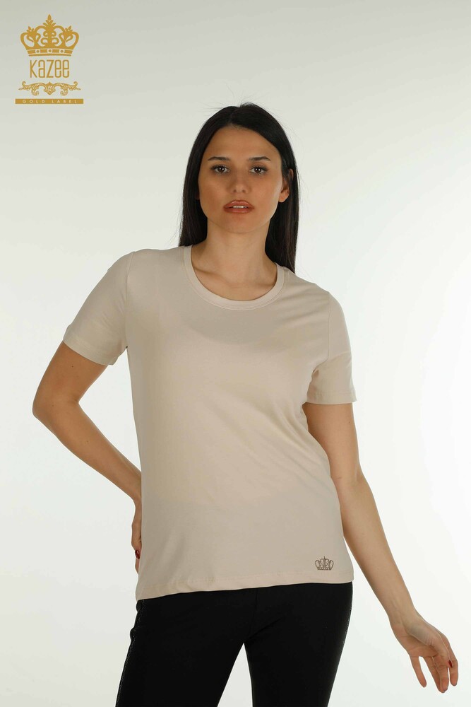 Großhandel Damen bluse - Basic - Stein - 79562 | KAZEE - 1