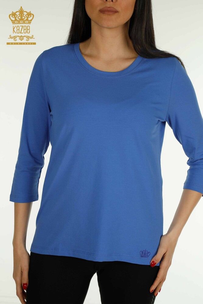 Großhandel Damen Bluse - Stein bestickt - Saks - 79565 | KAZEE - 2