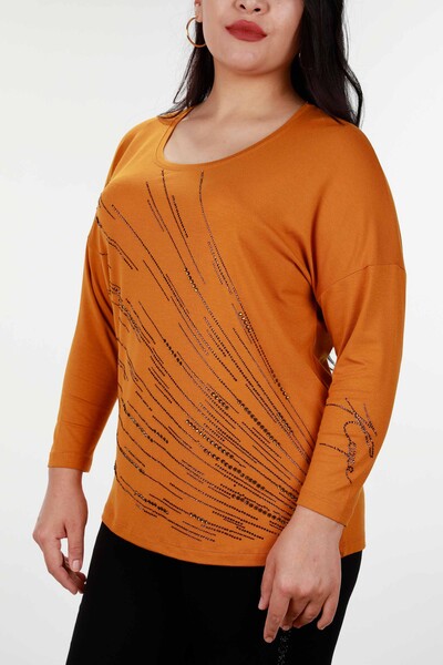 Großhandel Damen Bluse - Viskose - Stein bestickt - 77967 | KAZEE - 33