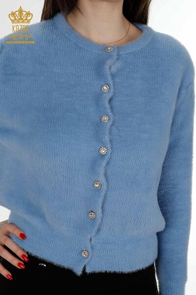 Großhandel Damen Strickjacke Angora Blau - 19099 | KAZEE - 2