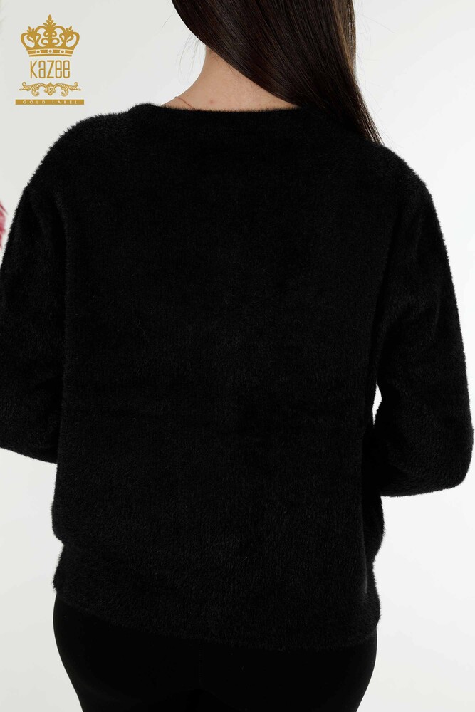 Großhandel Damen Strickjacke Angora Schwarz - 19099 | KAZEE - 6