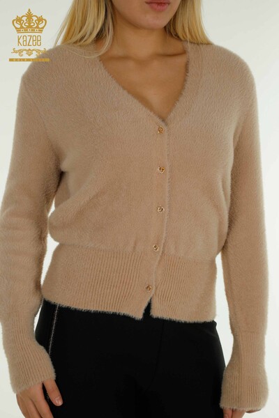 Großhandel Damen Strickjacke - Angora - Beige - 30447 | KAZEE - Thumbnail