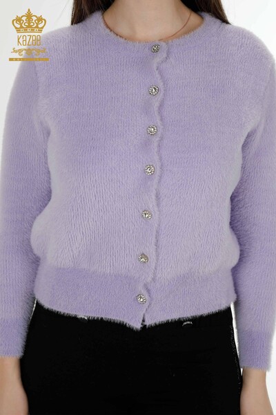 Großhandel Damen Strickjacke Angora Flieder - 19099 | KAZEE - 2