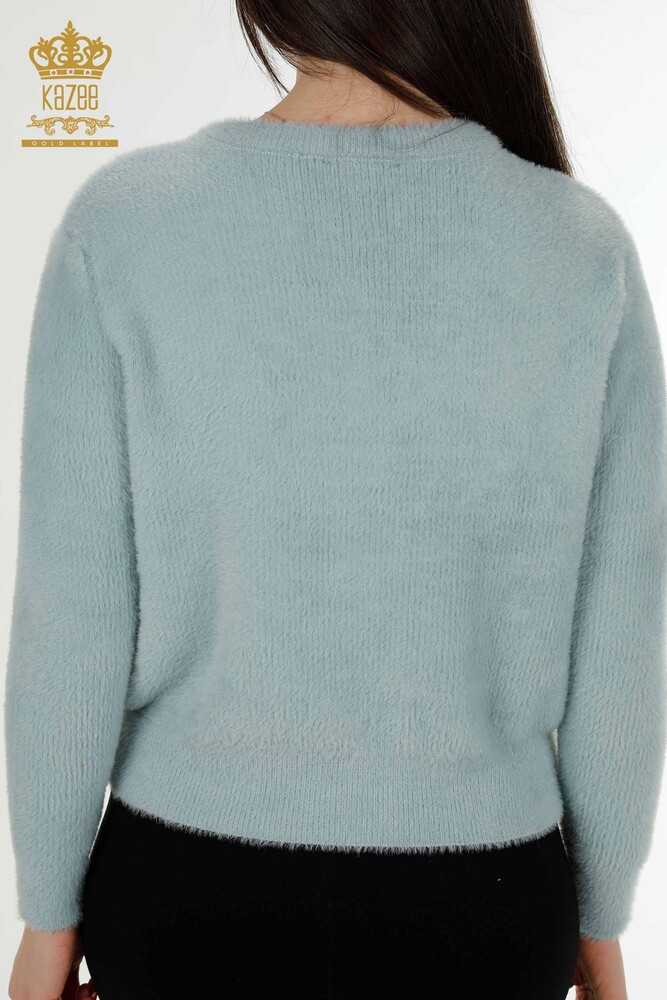 Großhandel Damen Strickjacke Angora Hellblau - 19099 | KAZEE - 6