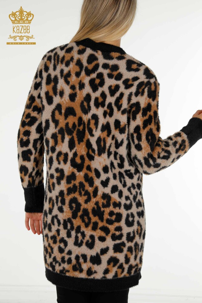 Großhandel Damen Strickjacke - Angora - Leopard - 30629 | KAZEE - 8