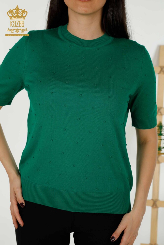 Großhandel Damen-Strickpullover – Amerikanisches Modell – Grün – 30131 | KAZEE - 2