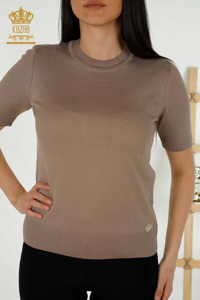 Großhandel für Damen-Strickpullover - Amerikanisches Modell - Nerz – 30255 | KAZEE - 2