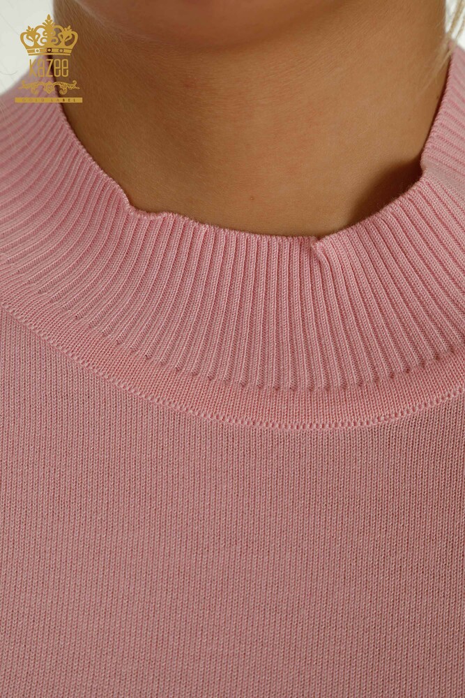 Großhandel Damen-Strickpullover - Amerikanisches Modell - Rosa - 14541 | KAZEE - 5