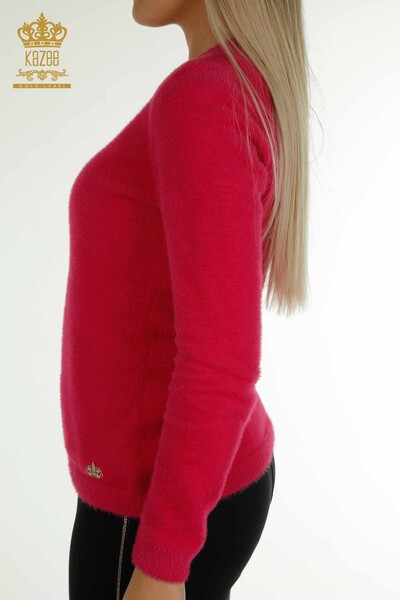 Großhandel Damen-Strickpullover - Angora - Basic - Fuchsia - 30490 | KAZEE - 6