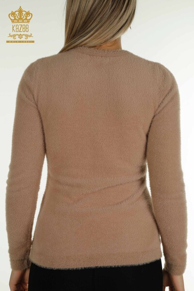 Großhandel Damen-Strickpullover - Angora - Basic - Nerz - 30490 | KAZEE - 7