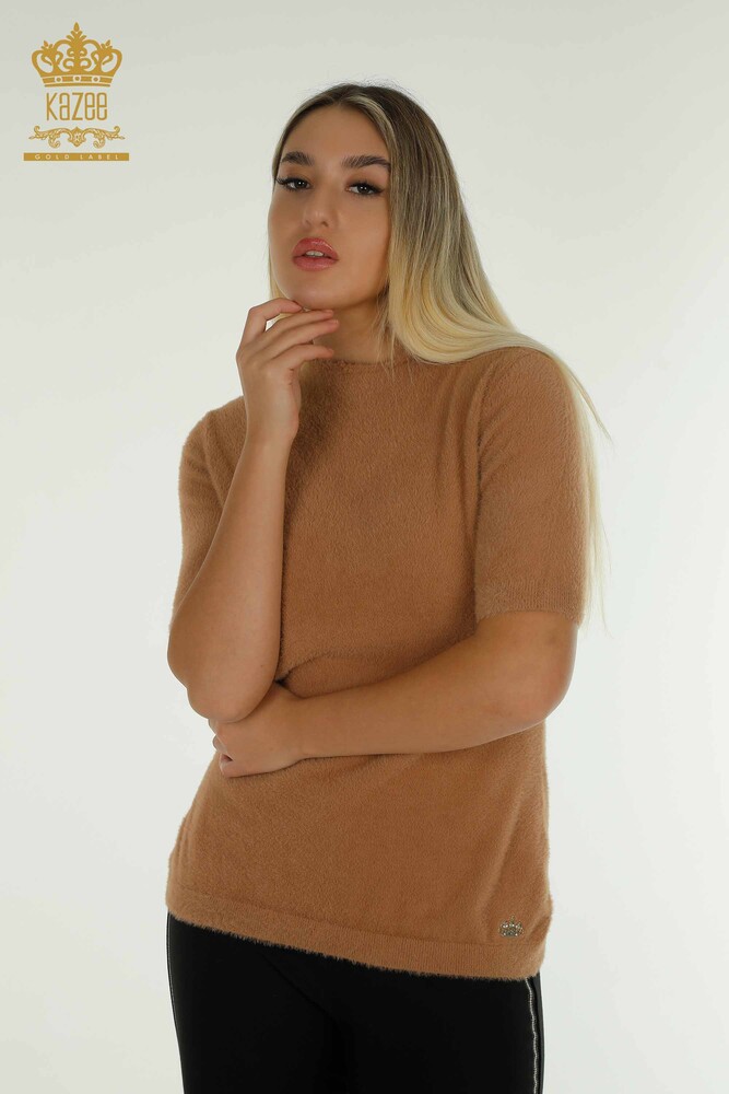 Großhandel Damen-Strickpullover - Angora - Basic - Nerz - 30610 | KAZEE - 1