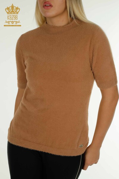 Großhandel Damen-Strickpullover - Angora - Basic - Nerz - 30610 | KAZEE - 2