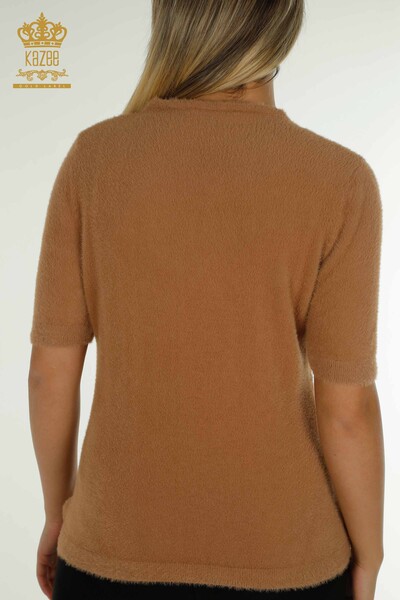 Großhandel Damen-Strickpullover - Angora - Basic - Nerz - 30610 | KAZEE - 6