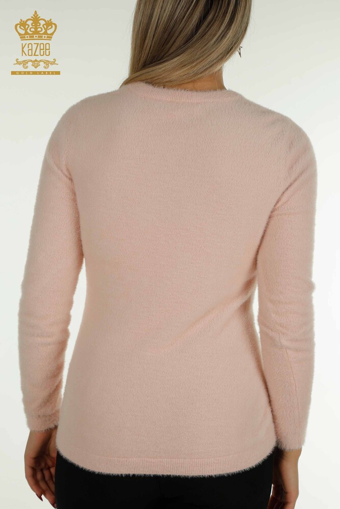 Großhandel Damen-Strickpullover - Angora - Basic - Puder - 30490 | KAZEE - 7