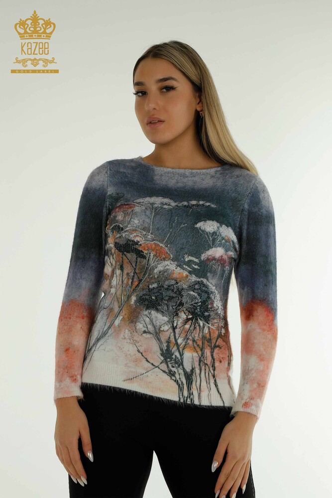 Großhandel Damen-Strickpullover - Angora - Digital - 40024 | KAZEE - 1