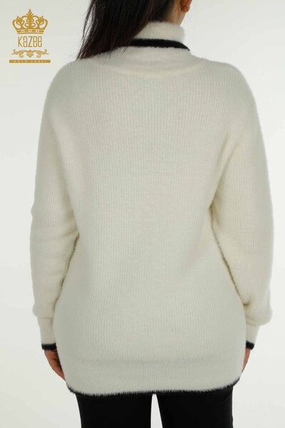 Großhandel Damen-Strickpullover - Angora - Ecru - 30646 | KAZEE - 7