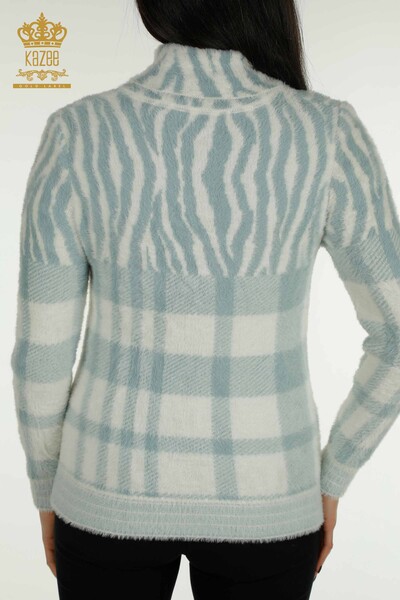 Großhandel Damen-Strickpullover - Angora - Gemustert - Mint - 30320 | KAZEE - 8