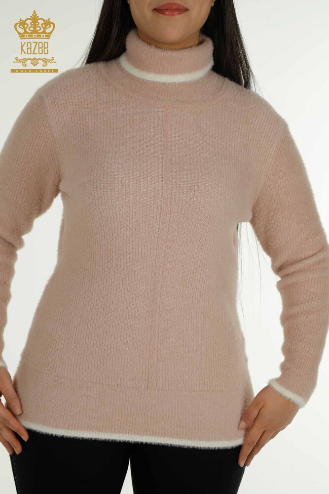 Großhandel Damen-Strickpullover - Angora - Rosa - 30646 | KAZEE - 2