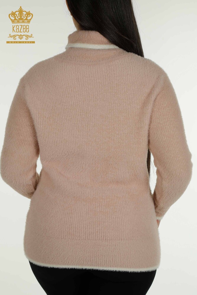 Großhandel Damen-Strickpullover - Angora - Rosa - 30646 | KAZEE - 6