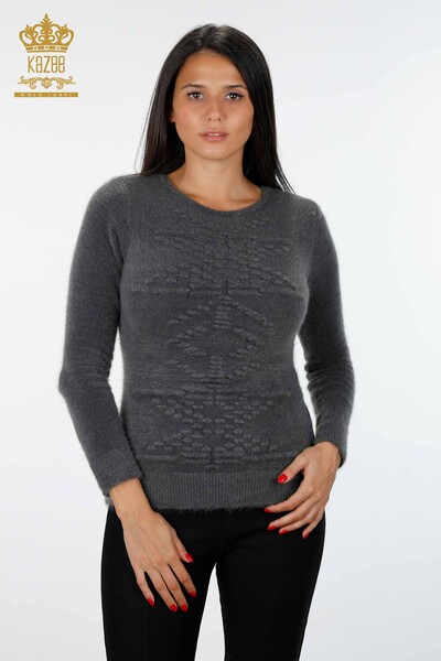 Großhandel Damen-Strickpullover mit langen Ärmeln aus Angora-Haarstrick - 18473 | KAZEE - 11