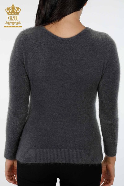 Großhandel Damen-Strickpullover mit langen Ärmeln aus Angora-Haarstrick - 18473 | KAZEE - 15