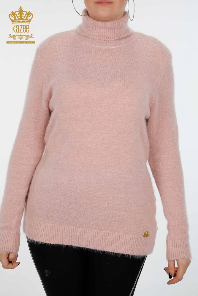 Großhandel Damen-Strickpullover Rollkragenpullover Langarm Logo - 18843 | KAZEE - 2