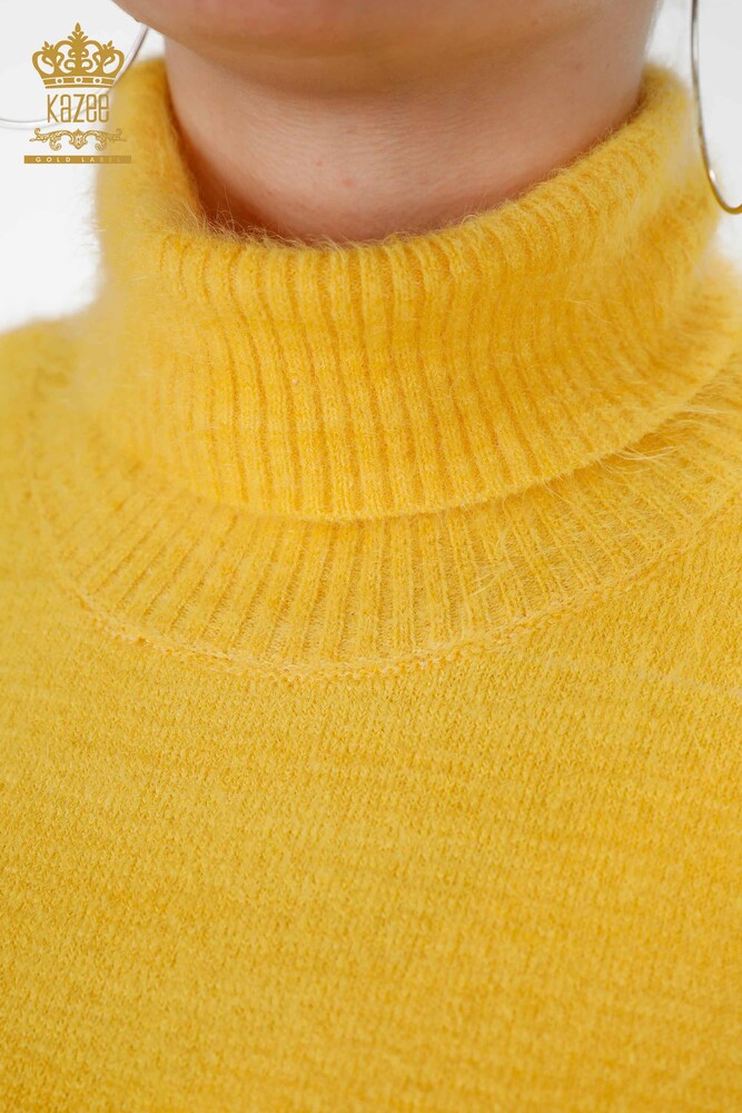 Großhandel Damen-Strickpullover Rollkragenpullover Langarm Logo - 18843 | KAZEE - 8