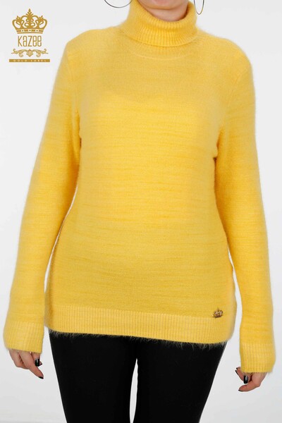 Großhandel Damen-Strickpullover Rollkragenpullover Langarm Logo - 18843 | KAZEE - 7