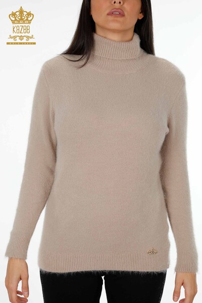 Großhandel Damen-Strickpullover Rollkragenpullover Langarm Logo - 18843 | KAZEE - 17