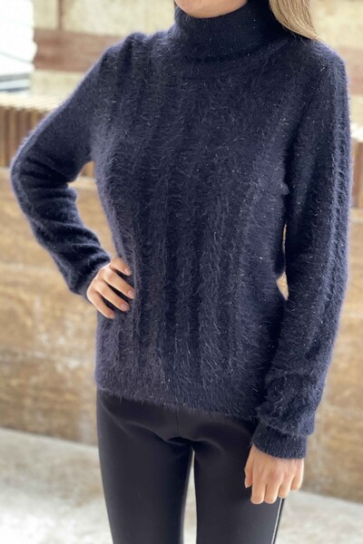 Großhandel Damen-Strickpullover - Gemustert - Angora - 19067 | KAZEE - Thumbnail