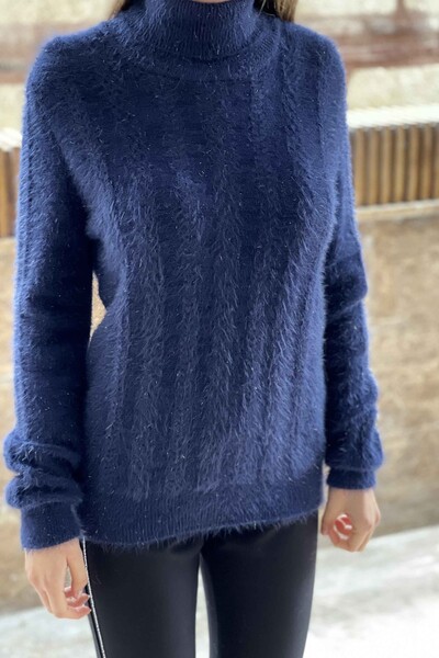 Großhandel Damen-Strickpullover - Gemustert - Angora - 19067 | KAZEE - Thumbnail