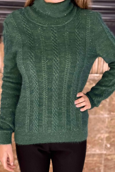 Großhandel Damen-Strickpullover - Gemustert - Angora - 19067 | KAZEE - Thumbnail