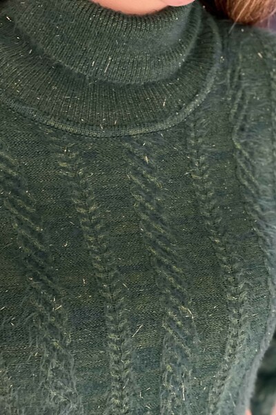 Großhandel Damen-Strickpullover - Gemustert - Angora - 19067 | KAZEE - Thumbnail