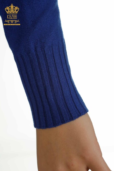 Großhandel Damen-Strickpullover - Knopf detail - Saks - 30178 | KAZEE - 7