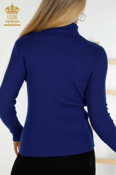 Großhandel Damen Strickpullover - Knopf detail - Saks - 30394 | KAZEE - 6