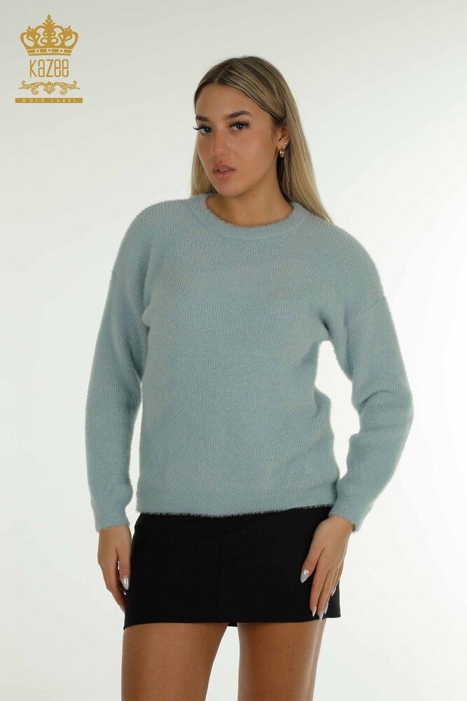 Großhandel Damen Strickpullover Langarm Mint - 30775 | KAZEE - 1