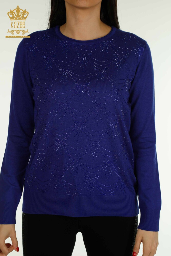 Großhandel Damen-Strickpullover - Langarm - Saks - 30635 | KAZEE - 2