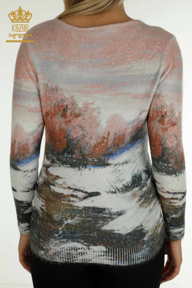 Großhandel Damen-Strickpullover - Rundhalsausschnitt - Digital - 40027 | KAZEE - 8